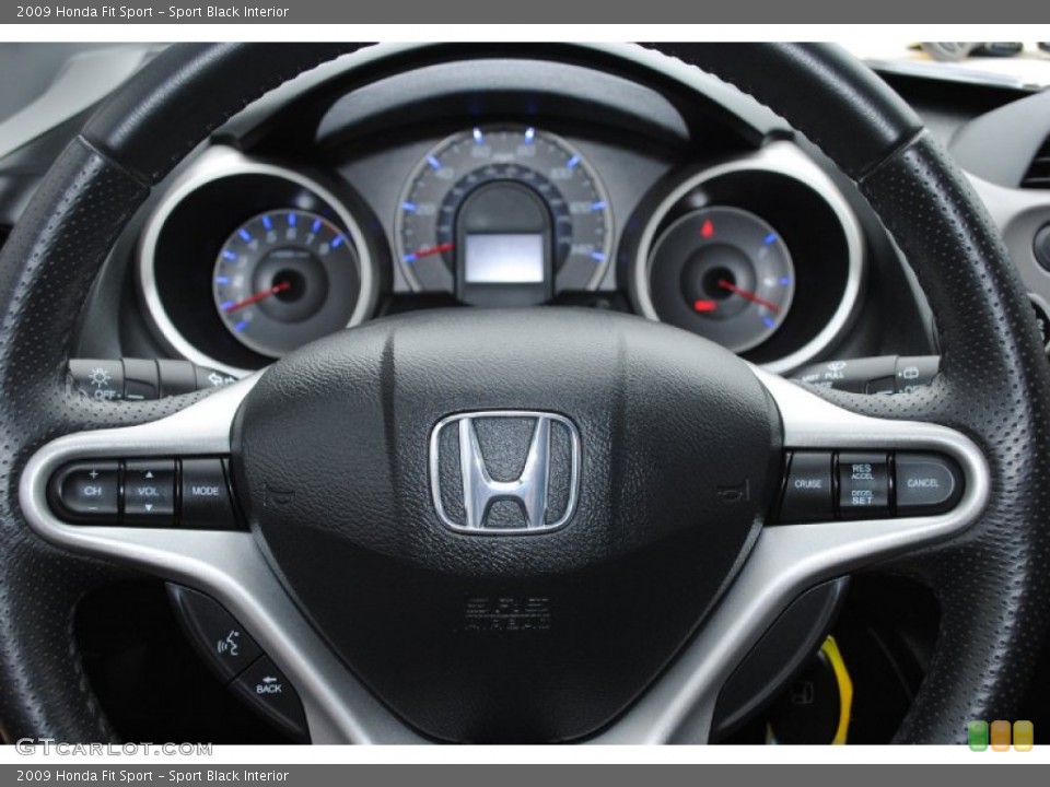 Sport Black Interior Steering Wheel for the 2009 Honda Fit Sport #76537298