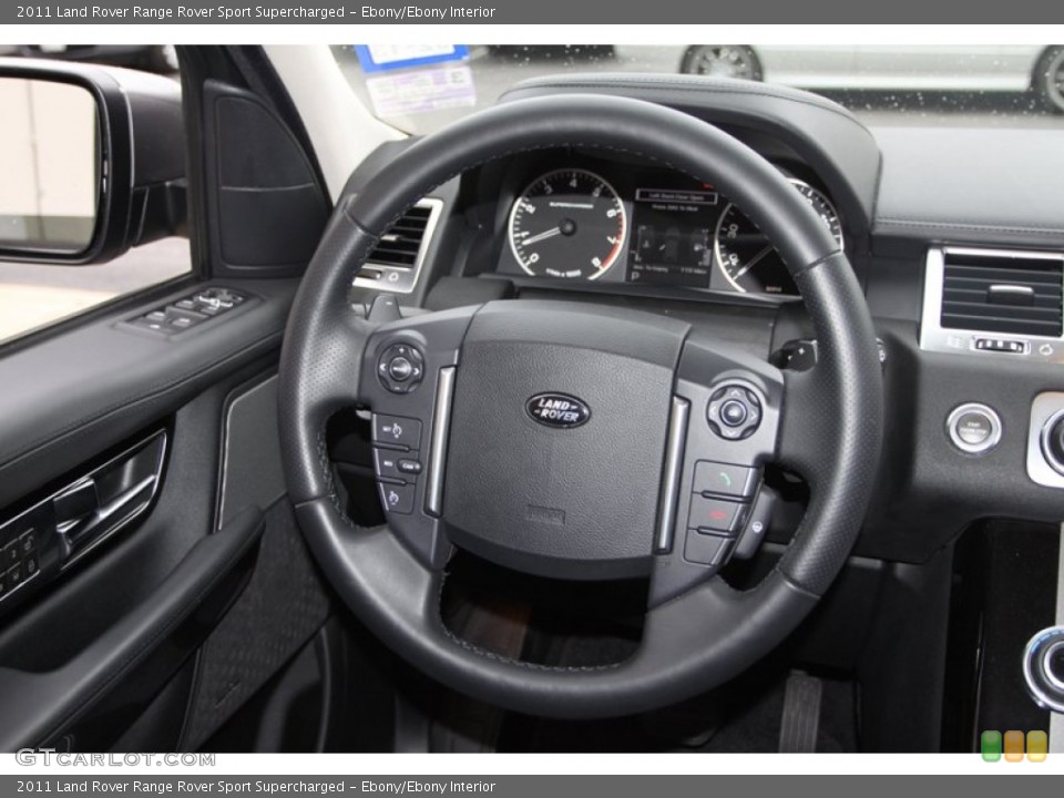 Ebony/Ebony Interior Steering Wheel for the 2011 Land Rover Range Rover Sport Supercharged #76540077