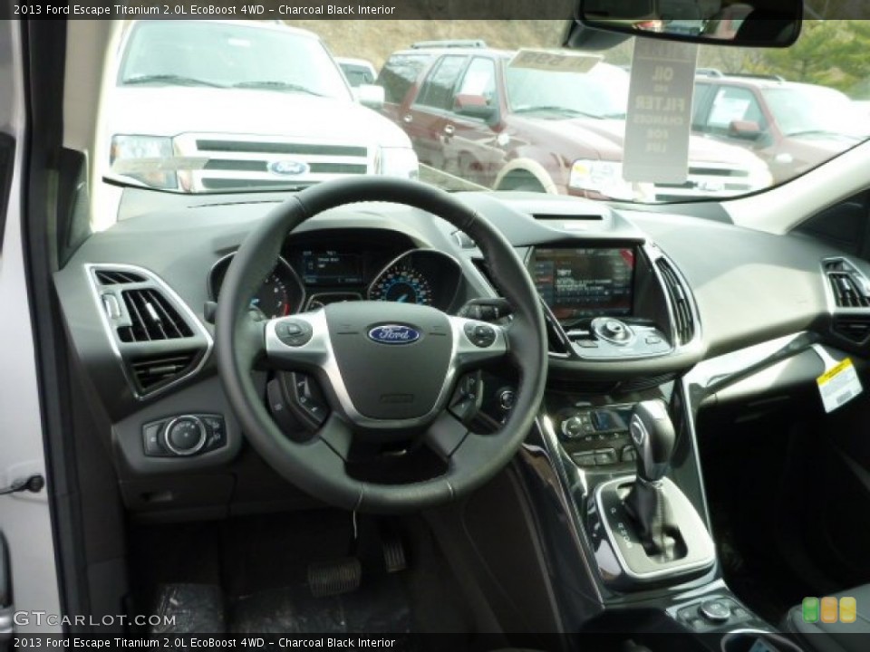 Charcoal Black Interior Dashboard for the 2013 Ford Escape Titanium 2.0L EcoBoost 4WD #76540500