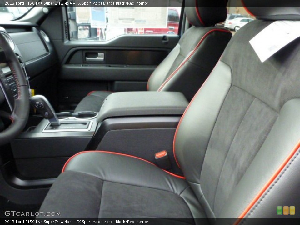 FX Sport Appearance Black/Red Interior Front Seat for the 2013 Ford F150 FX4 SuperCrew 4x4 #76541662