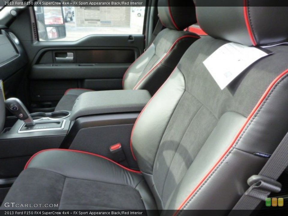 FX Sport Appearance Black/Red Interior Front Seat for the 2013 Ford F150 FX4 SuperCrew 4x4 #76542203