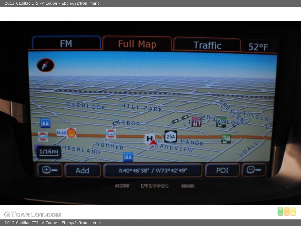 Ebony/Saffron Interior Navigation for the 2012 Cadillac CTS -V Coupe #76542575