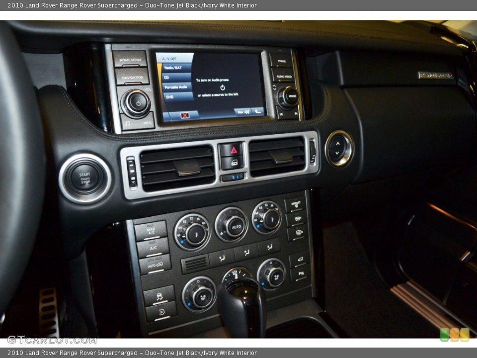 Duo-Tone Jet Black/Ivory White Interior Controls for the 2010 Land Rover Range Rover Supercharged #76545149
