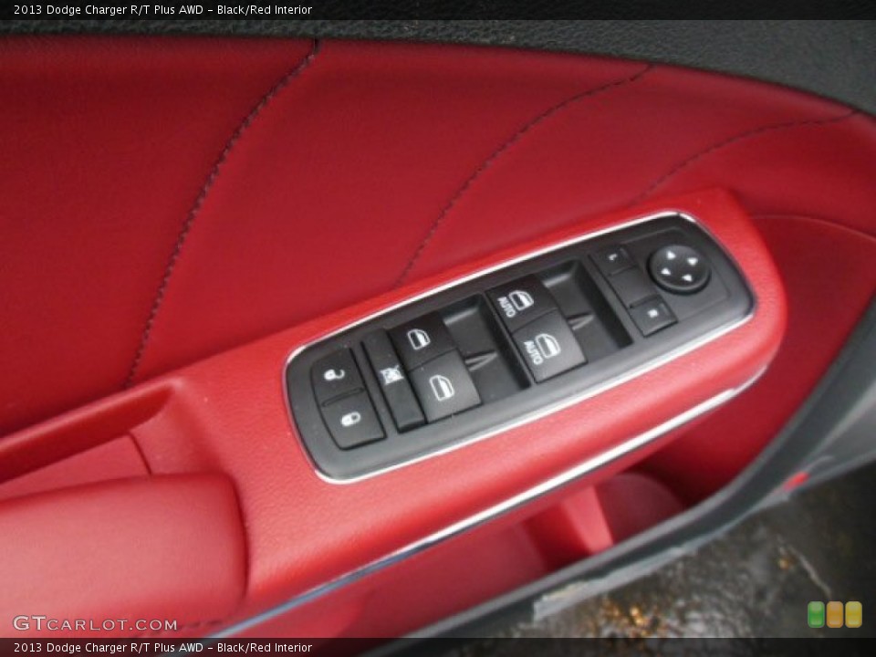 Black/Red Interior Controls for the 2013 Dodge Charger R/T Plus AWD #76548949