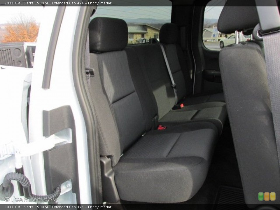 Ebony Interior Rear Seat for the 2011 GMC Sierra 1500 SLE Extended Cab 4x4 #76550282