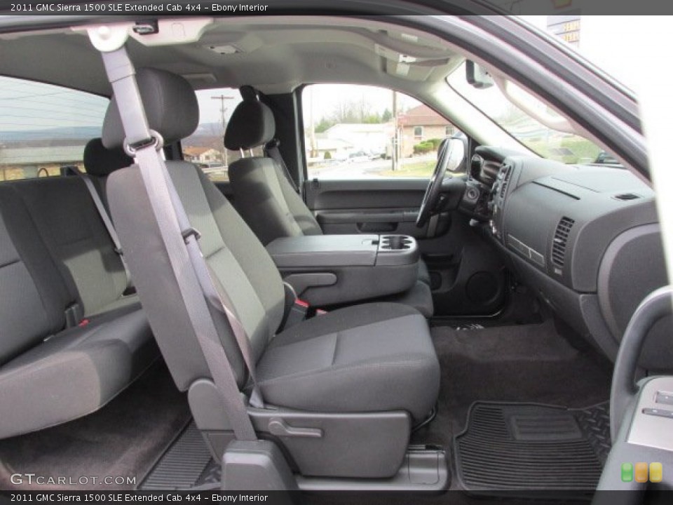 Ebony Interior Photo for the 2011 GMC Sierra 1500 SLE Extended Cab 4x4 #76550297