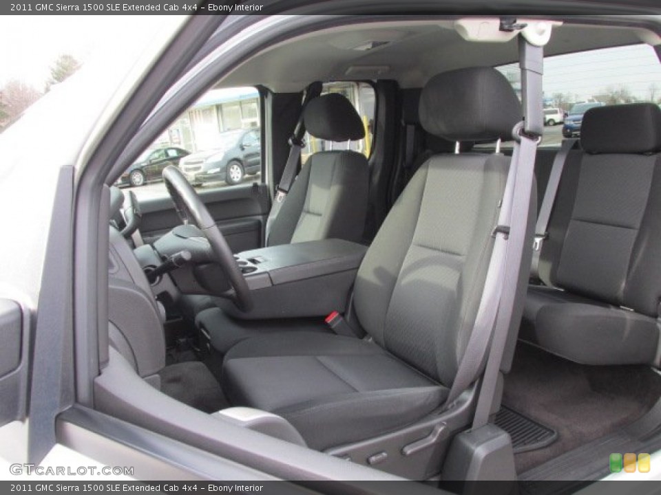 Ebony Interior Front Seat for the 2011 GMC Sierra 1500 SLE Extended Cab 4x4 #76550353