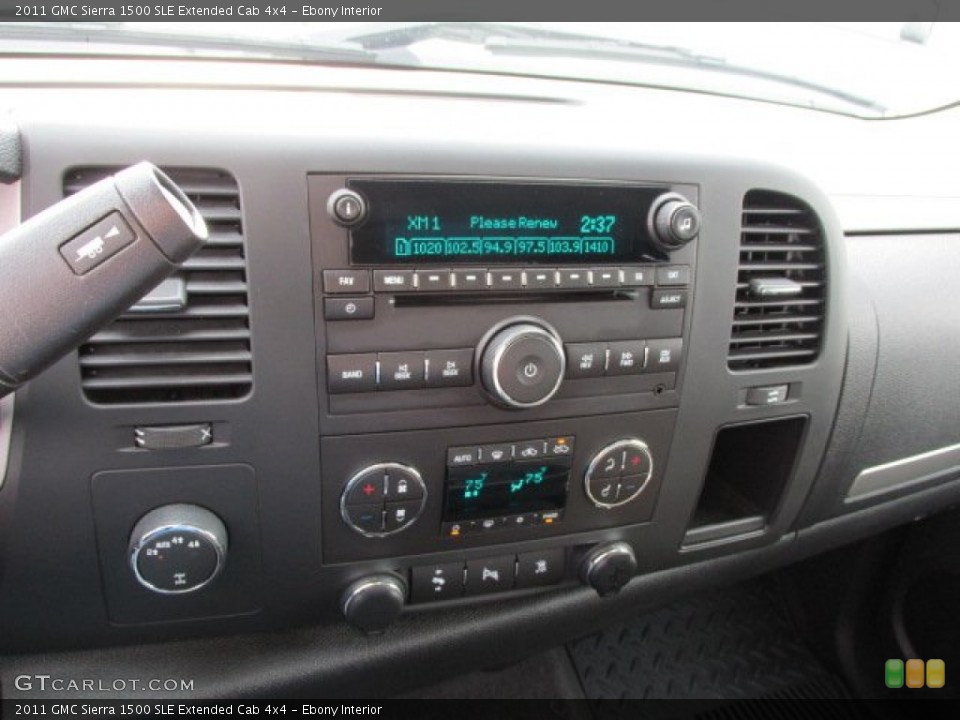 Ebony Interior Controls for the 2011 GMC Sierra 1500 SLE Extended Cab 4x4 #76550436