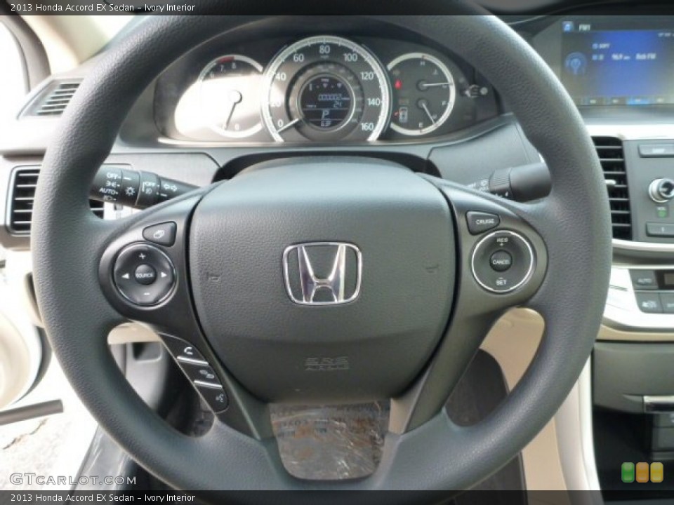 Ivory Interior Steering Wheel for the 2013 Honda Accord EX Sedan #76552643