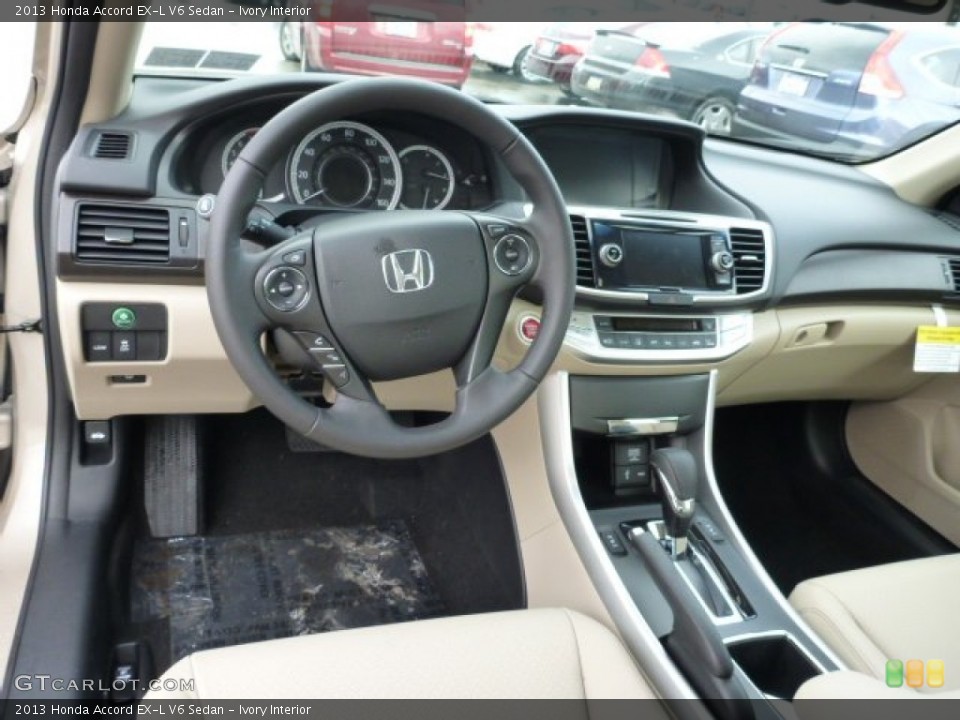 Ivory Interior Dashboard for the 2013 Honda Accord EX-L V6 Sedan #76553672