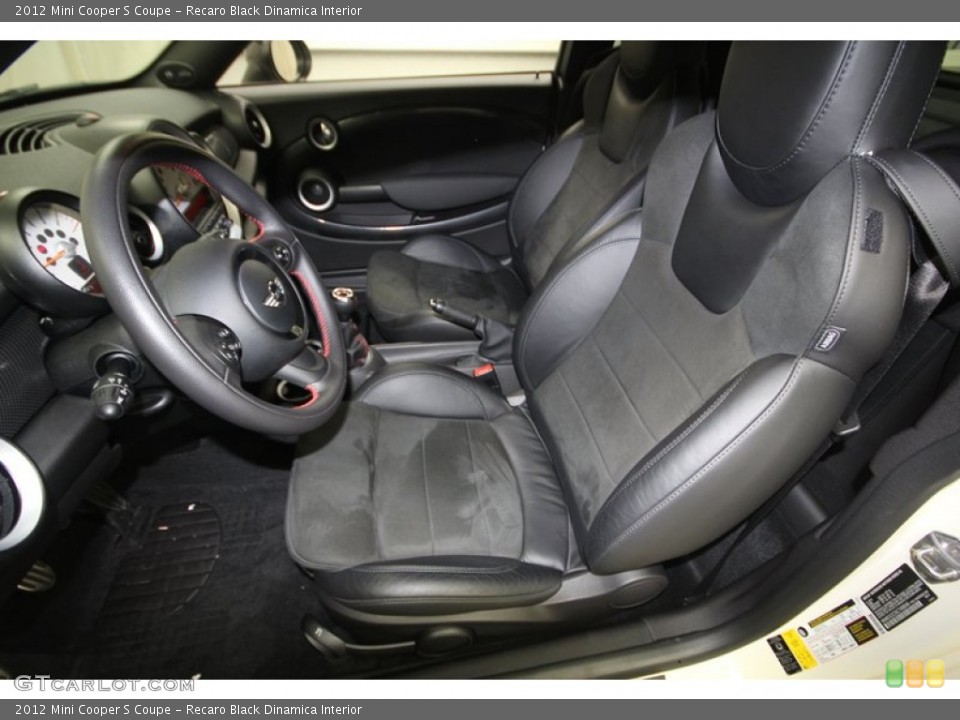 Recaro Black Dinamica Interior Front Seat for the 2012 Mini Cooper S Coupe #76557639