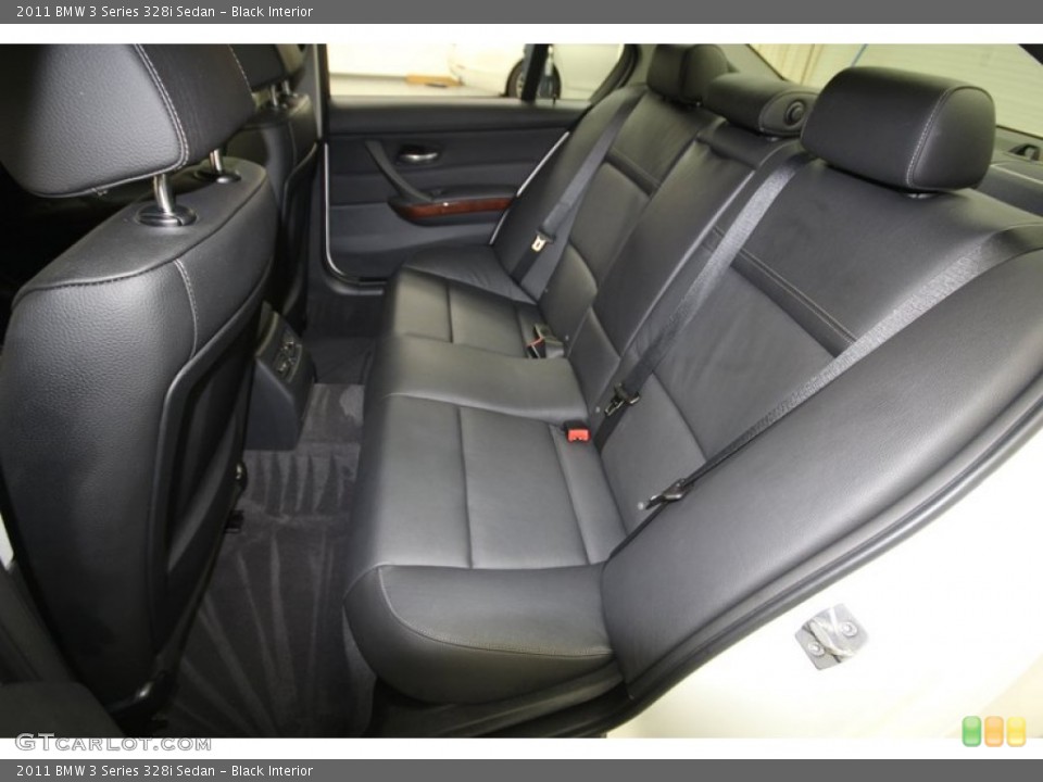 Black Interior Rear Seat for the 2011 BMW 3 Series 328i Sedan #76558073
