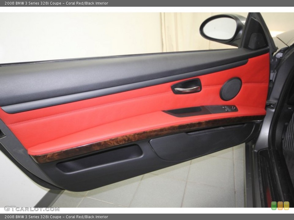 Coral Red/Black Interior Door Panel for the 2008 BMW 3 Series 328i Coupe #76559138