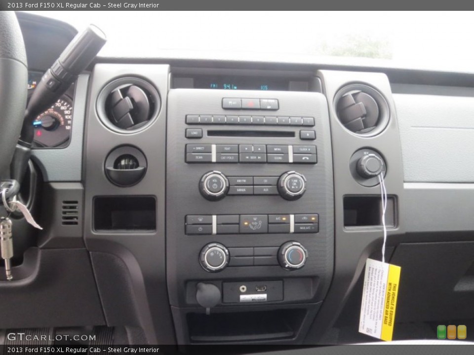 Steel Gray Interior Controls for the 2013 Ford F150 XL Regular Cab #76562378