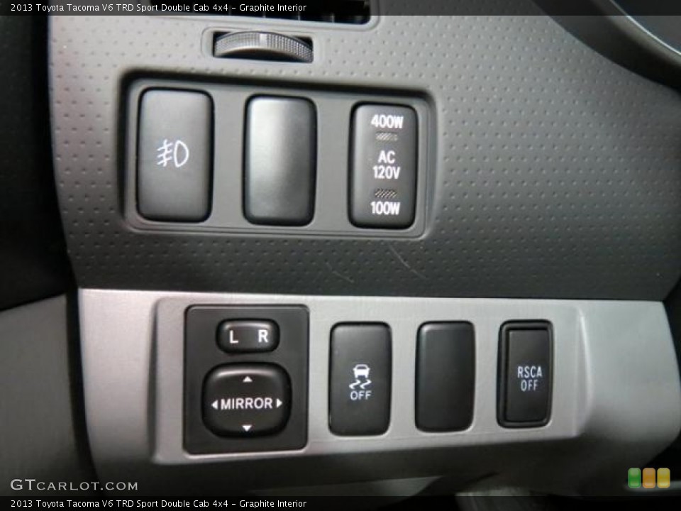 Graphite Interior Controls for the 2013 Toyota Tacoma V6 TRD Sport Double Cab 4x4 #76566492