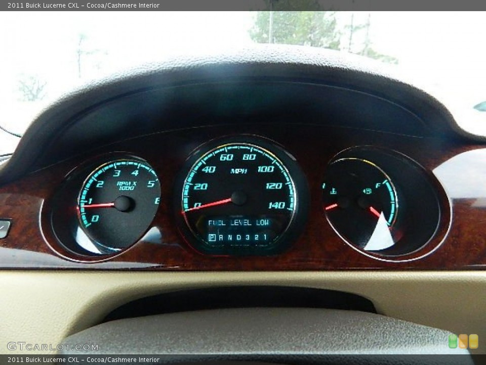 Cocoa/Cashmere Interior Gauges for the 2011 Buick Lucerne CXL #76566520