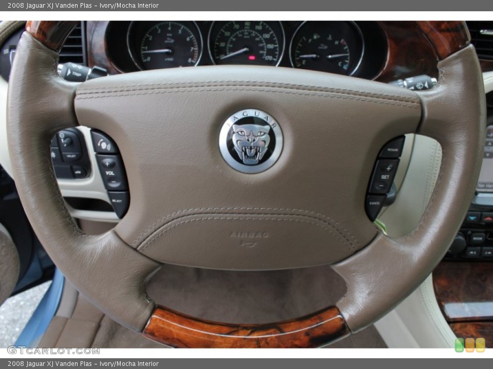 Ivory/Mocha Interior Steering Wheel for the 2008 Jaguar XJ Vanden Plas #76566618