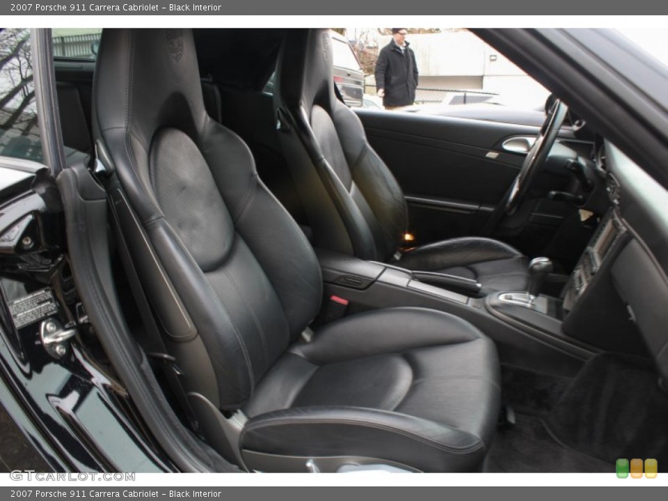 Black Interior Front Seat for the 2007 Porsche 911 Carrera Cabriolet #76567691