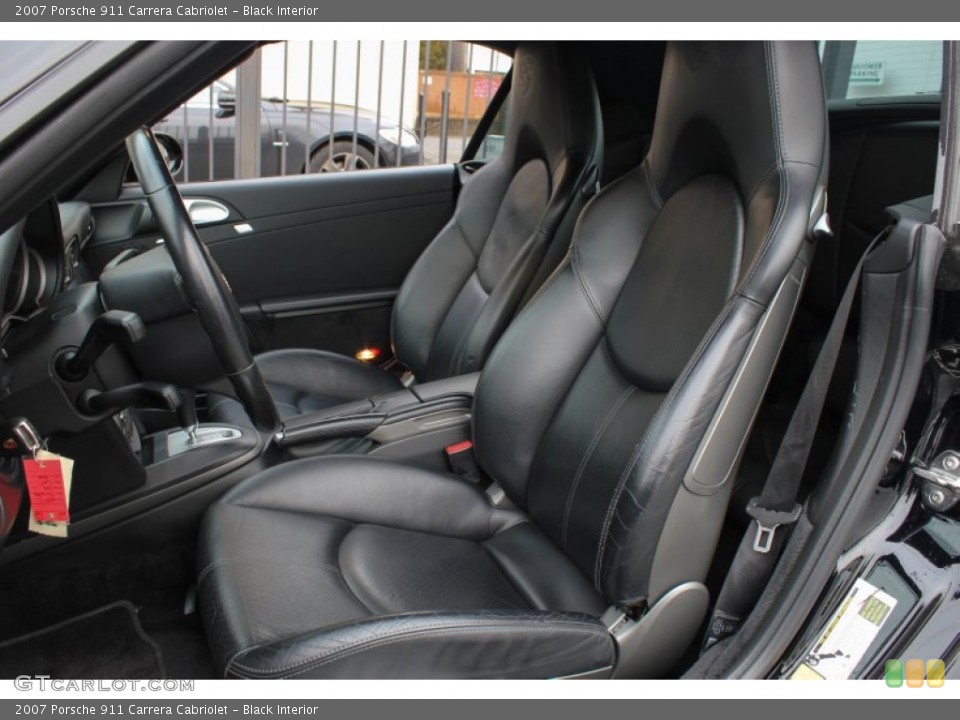 Black Interior Front Seat for the 2007 Porsche 911 Carrera Cabriolet #76567789