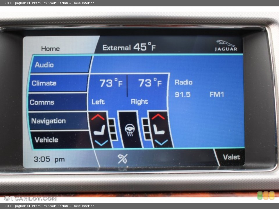 Dove Interior Controls for the 2010 Jaguar XF Premium Sport Sedan #76569094