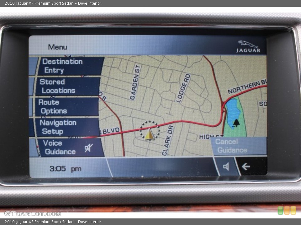 Dove Interior Navigation for the 2010 Jaguar XF Premium Sport Sedan #76569112