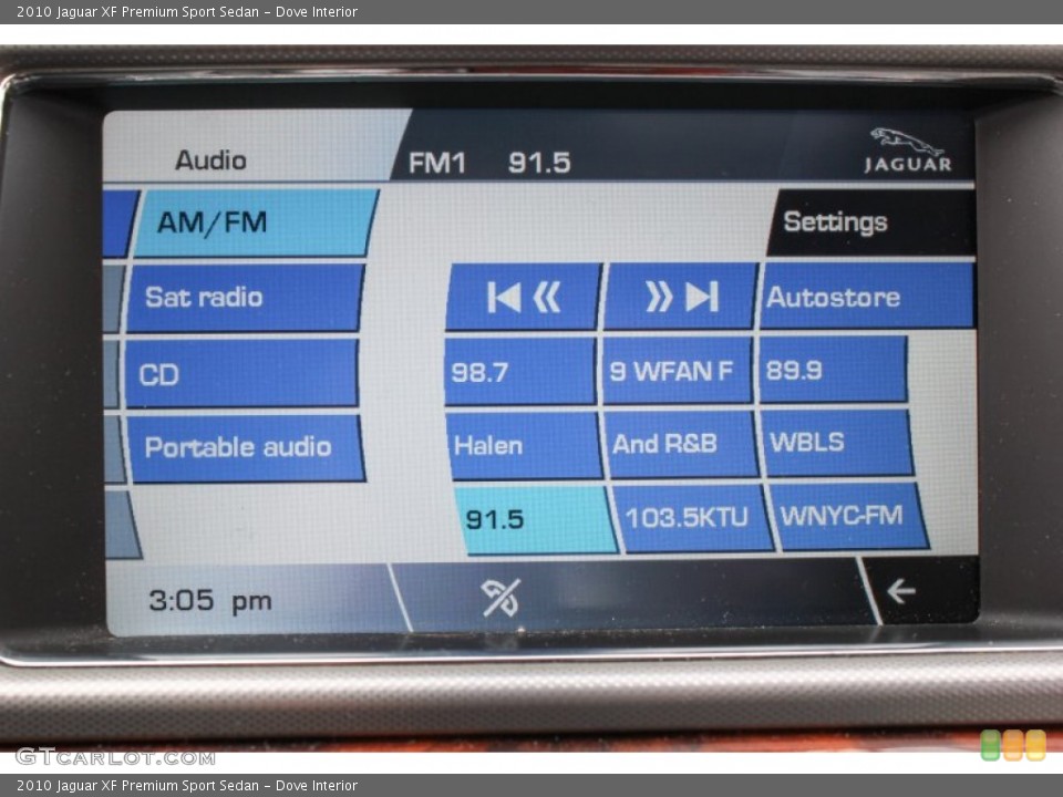 Dove Interior Controls for the 2010 Jaguar XF Premium Sport Sedan #76569131