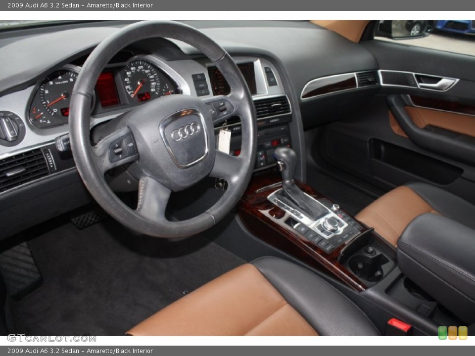 Amaretto/Black 2009 Audi A6 Interiors