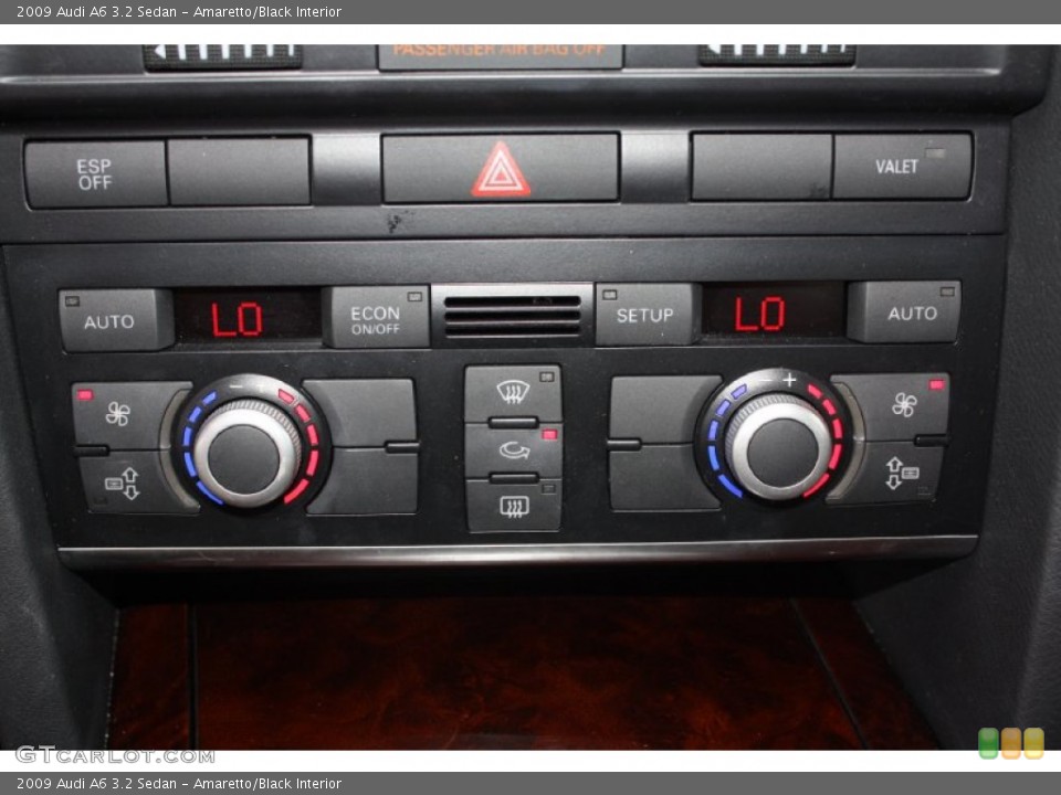Amaretto/Black Interior Controls for the 2009 Audi A6 3.2 Sedan #76569385