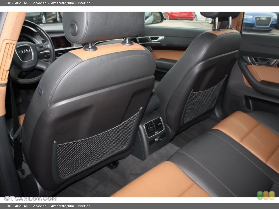 Amaretto/Black Interior Rear Seat for the 2009 Audi A6 3.2 Sedan #76569717