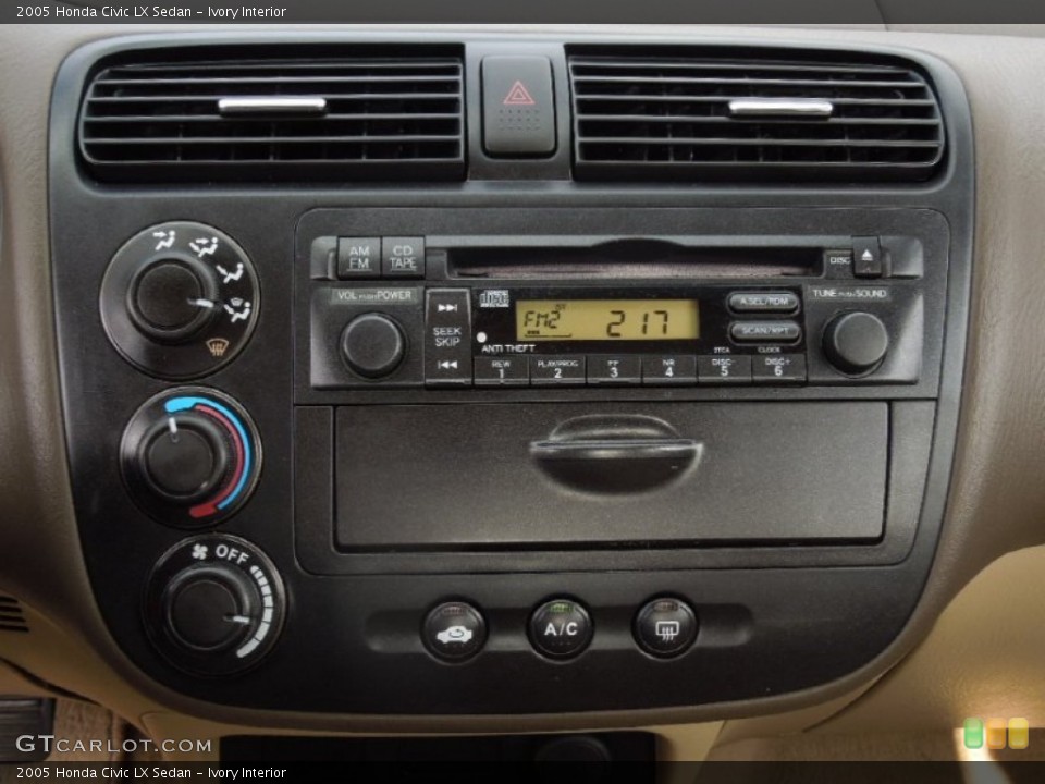 Ivory Interior Controls for the 2005 Honda Civic LX Sedan #76570169