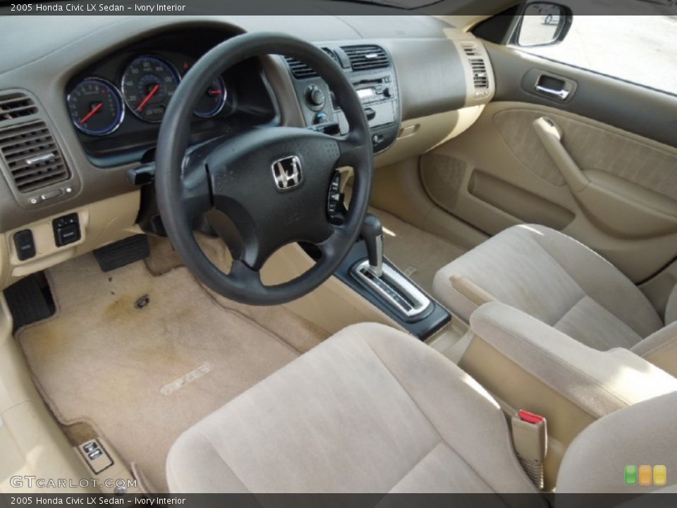 Ivory Interior Prime Interior for the 2005 Honda Civic LX Sedan #76570360