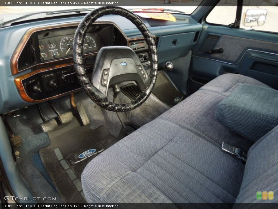 Regatta Blue 1988 Ford F150 Interiors