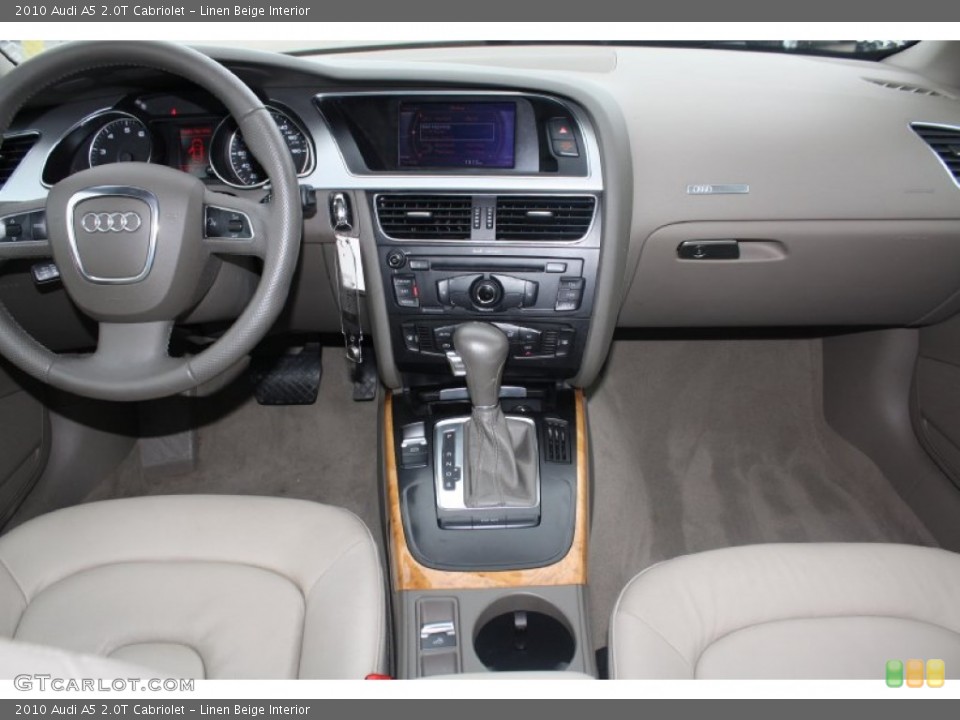 Linen Beige Interior Dashboard for the 2010 Audi A5 2.0T Cabriolet #76572716