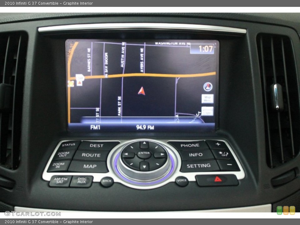 Graphite Interior Navigation for the 2010 Infiniti G 37 Convertible #76573525