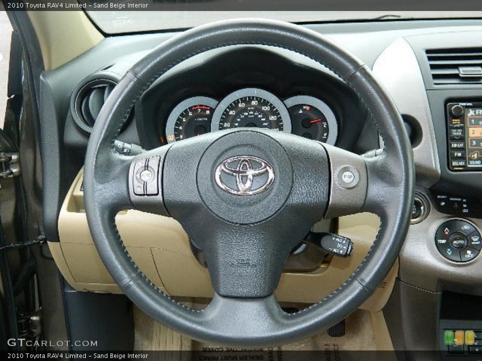 Sand Beige Interior Steering Wheel for the 2010 Toyota RAV4 Limited #76573567
