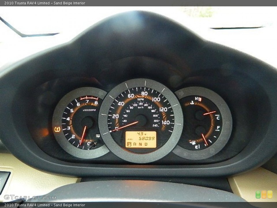 Sand Beige Interior Gauges for the 2010 Toyota RAV4 Limited #76573606