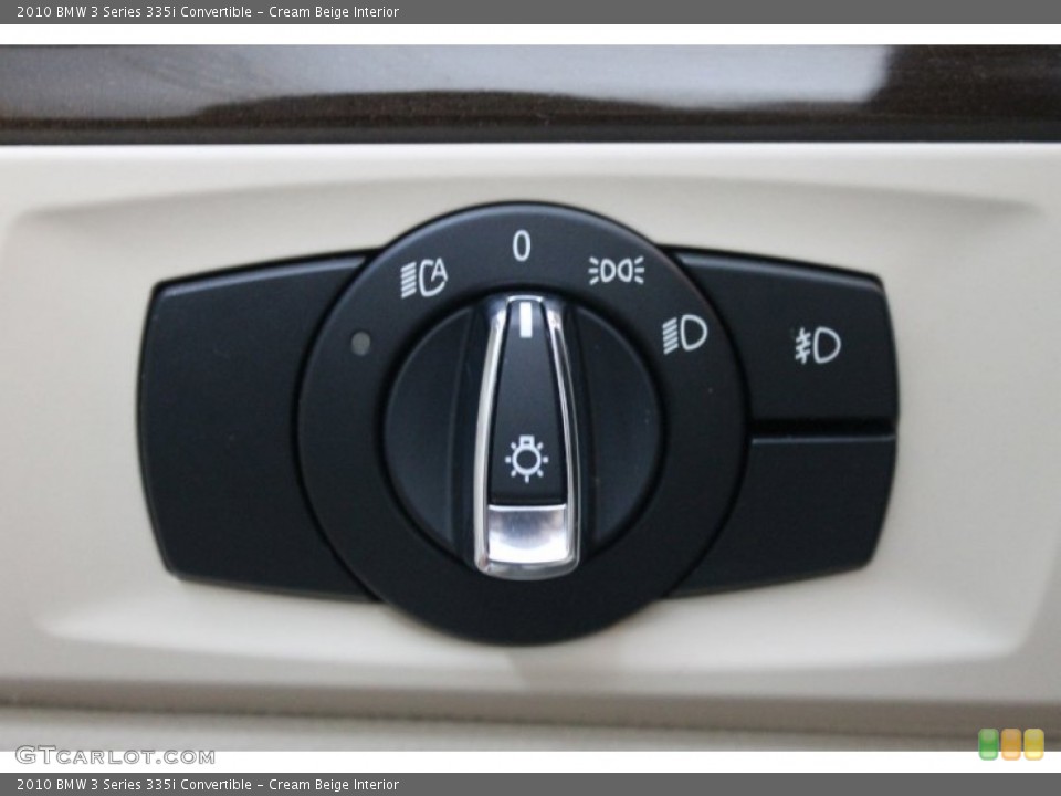 Cream Beige Interior Controls for the 2010 BMW 3 Series 335i Convertible #76574689