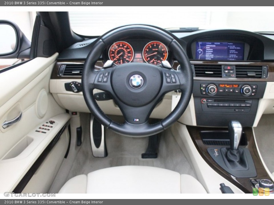 Cream Beige Interior Dashboard for the 2010 BMW 3 Series 335i Convertible #76574800