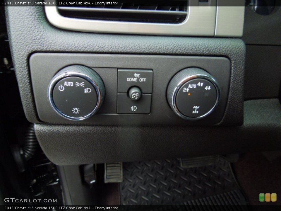 Ebony Interior Controls for the 2013 Chevrolet Silverado 1500 LTZ Crew Cab 4x4 #76575364