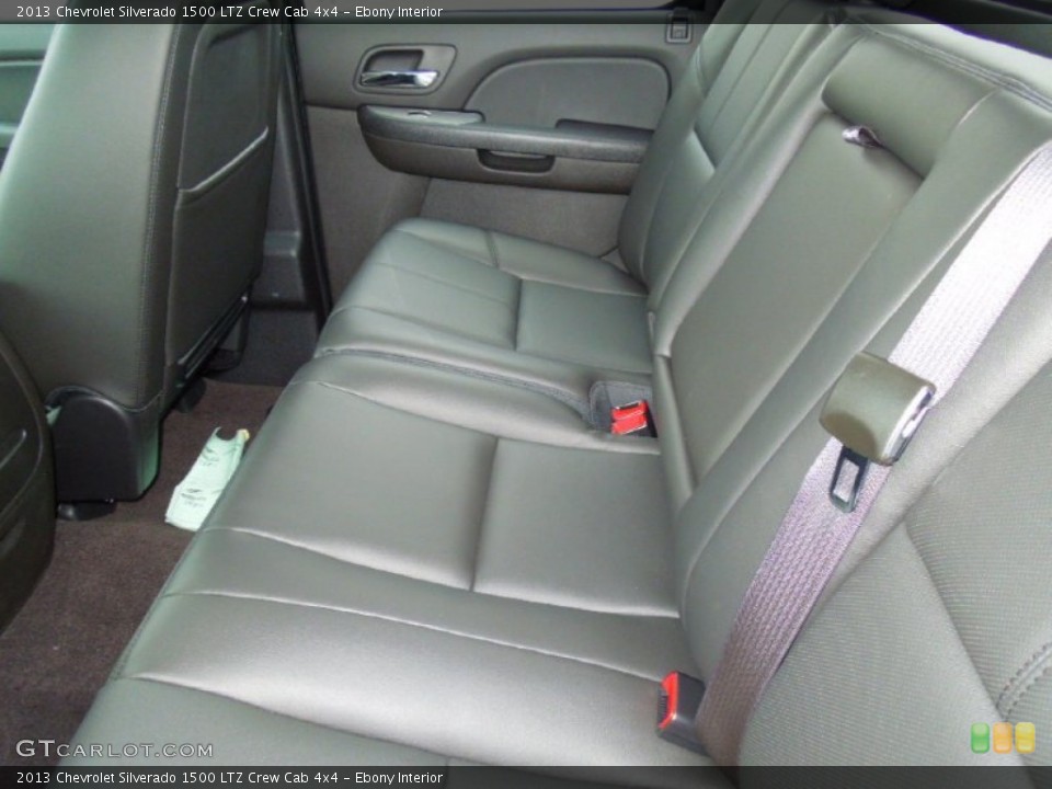 Ebony Interior Rear Seat for the 2013 Chevrolet Silverado 1500 LTZ Crew Cab 4x4 #76575559