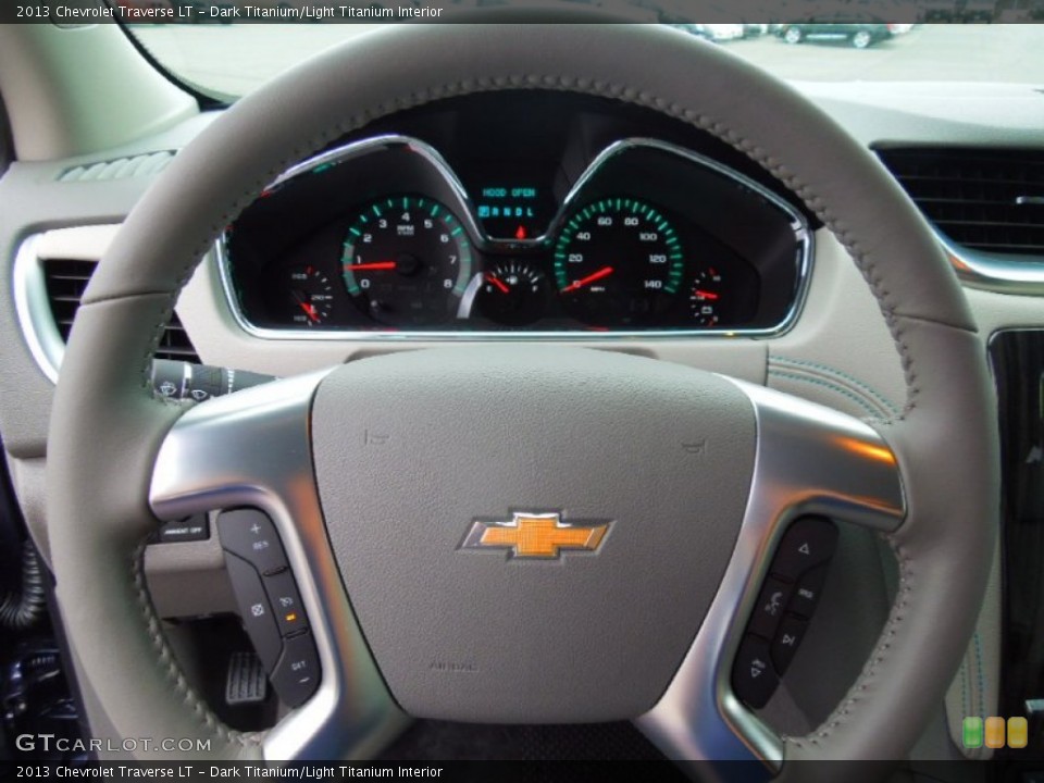 Dark Titanium/Light Titanium Interior Steering Wheel for the 2013 Chevrolet Traverse LT #76576561