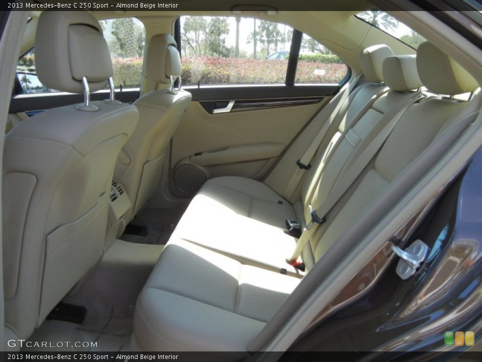 Almond Beige Interior Rear Seat for the 2013 Mercedes-Benz C 250 Sport #76579162