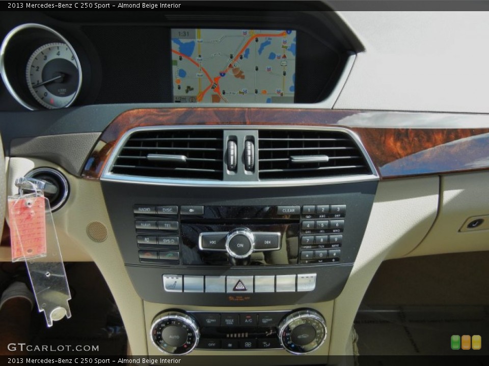 Almond Beige Interior Controls for the 2013 Mercedes-Benz C 250 Sport #76579260