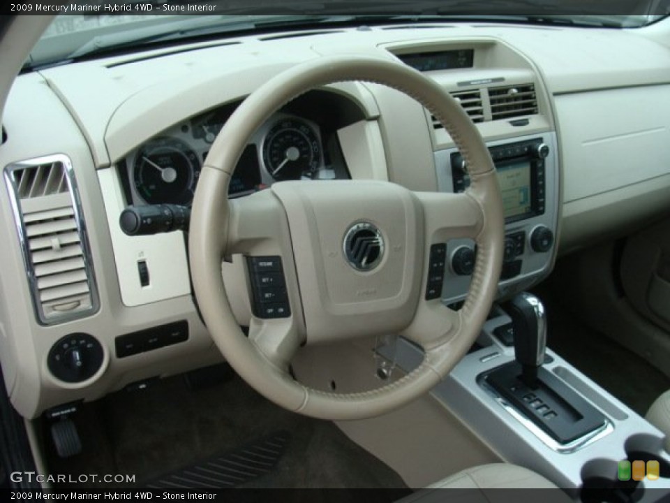 Stone Interior Steering Wheel for the 2009 Mercury Mariner Hybrid 4WD #76580257