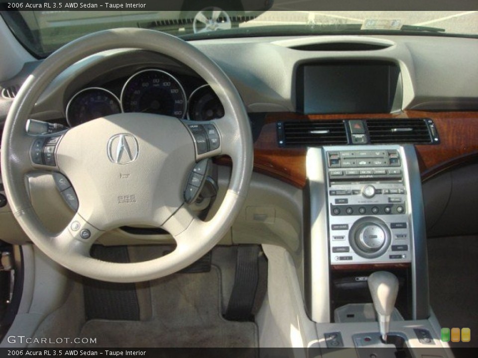 Taupe Interior Dashboard for the 2006 Acura RL 3.5 AWD Sedan #76580922