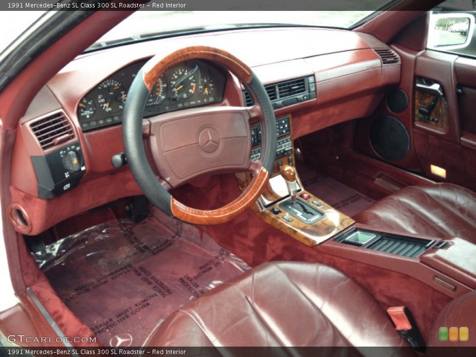 Red Interior Prime Interior for the 1991 Mercedes-Benz SL Class 300 SL Roadster #76581684