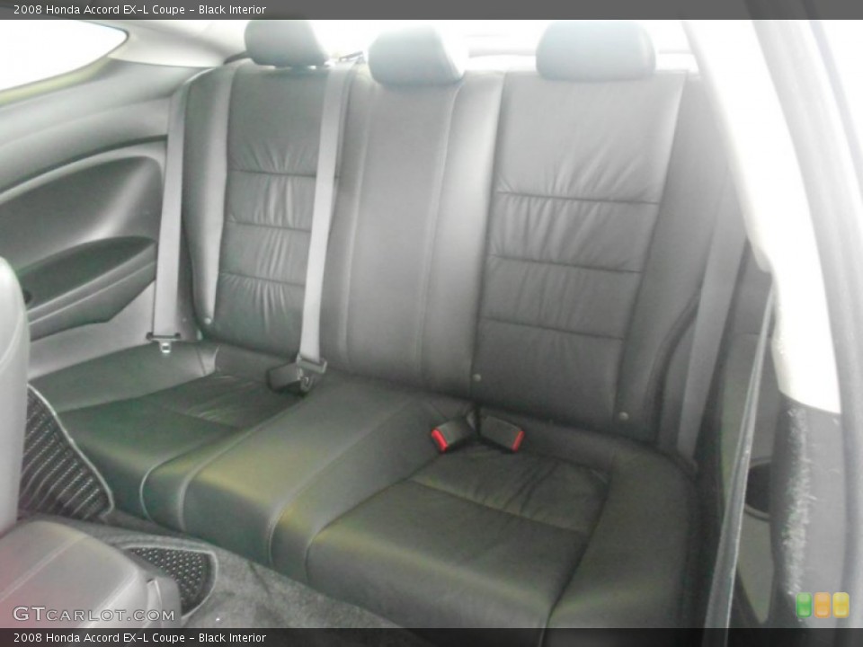 Black Interior Rear Seat for the 2008 Honda Accord EX-L Coupe #76585813