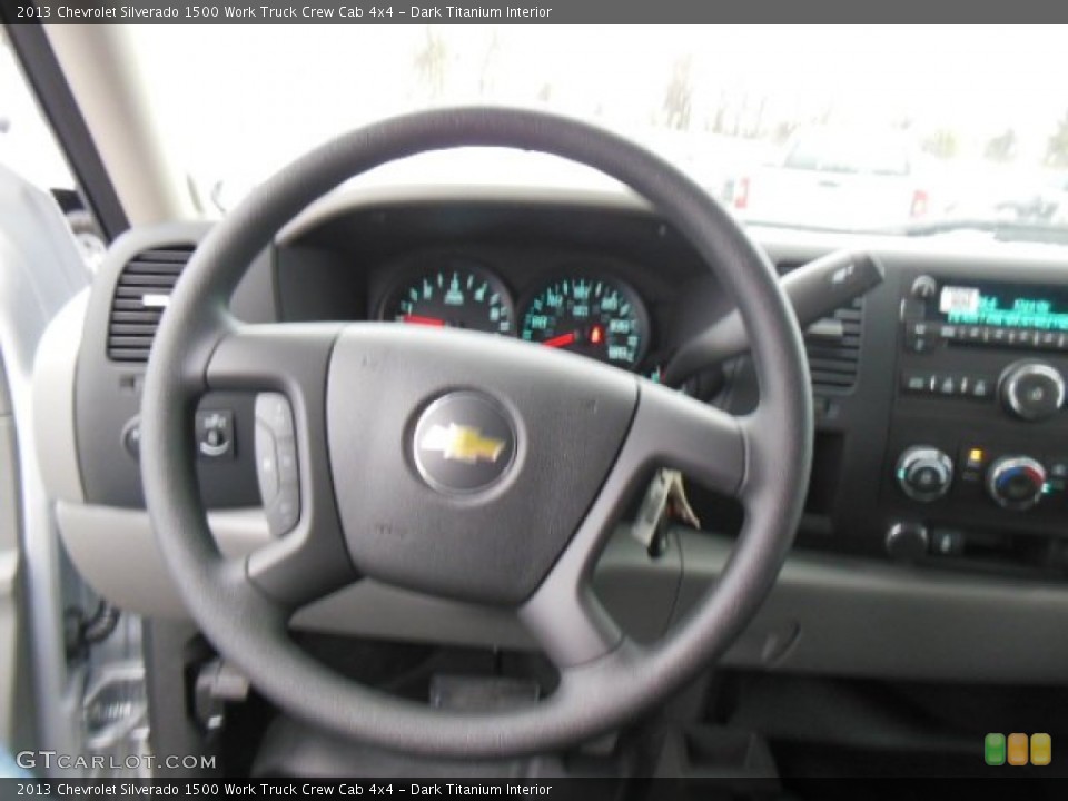 Dark Titanium Interior Steering Wheel for the 2013 Chevrolet Silverado 1500 Work Truck Crew Cab 4x4 #76586245