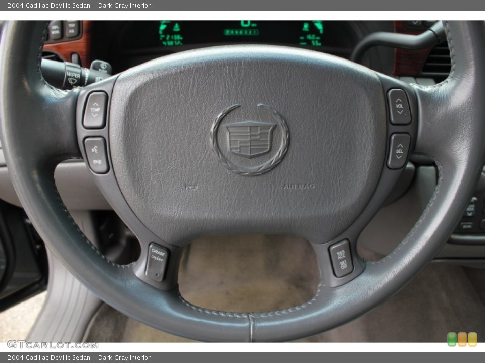 Dark Gray Interior Steering Wheel for the 2004 Cadillac DeVille Sedan #76587074