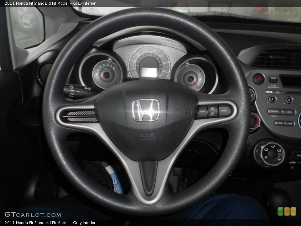 Gray Interior Steering Wheel for the 2011 Honda Fit  #76589482